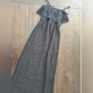 Bailey Blue Strapless Black Maxi Dress